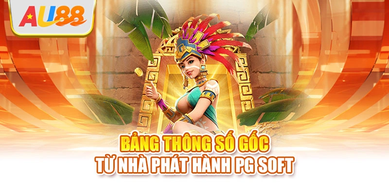 Bảng thông số gốc từ nhà phát hành PG Soft
