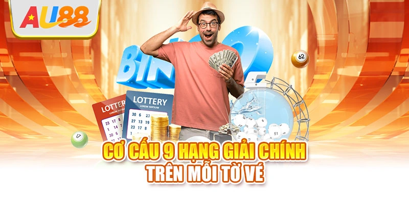 Cơ cấu 9 hạng giải chính trên mỗi tờ vé